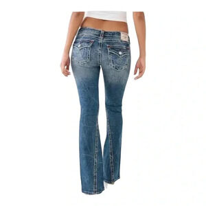 ✨True Religion Joey Flap Mid Rise Flare Jeans NWT‎